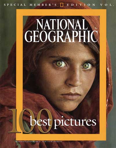 「アフガンの少女」はナショナルジオグラフィックの史上最も有名な表紙となった。
